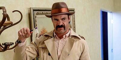 Glamorous busty model Tia Cyrus penetrated in the cowgirl pose