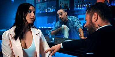 Good-looking busty brunette Aidra Fox rides on a big black dick