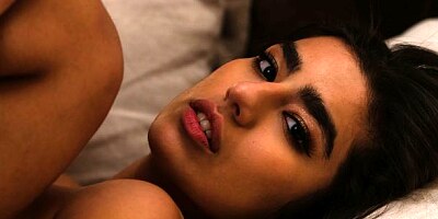 Sensual glamorous brunette Aaeysha is enjoying dick riding