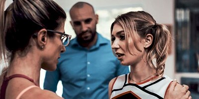 Two sweethearts Mackenzie Moss and Cory Chase VS long dick