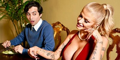 Beautiful blonde Kiara Cole looks so sweet in the doggy style pose