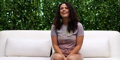 Big white dick of a lusty interviewer is a good gift for such a hot babe
