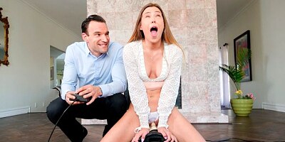 Rough face-fucking with a slutty brunette teen Avery Cristy