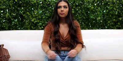 Passionate curly-haired chick gets fucked in the doggy style pose