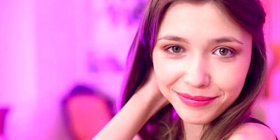 Redhead angel with big boobs Mila Azul rubs her shaved pussy