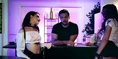 Lustful girlfriends Lola Fae and Chanel Grey love his fat dick