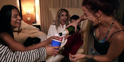 Slutty angel Brittany Benz is getting dominated in the doggy style