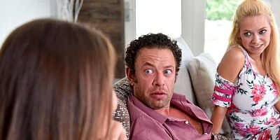 Big-bottomed chick Honey Blossom feels a huge cock inside