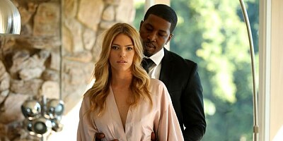 Beautiful interracial sex in the night with a white angel Leah Lee