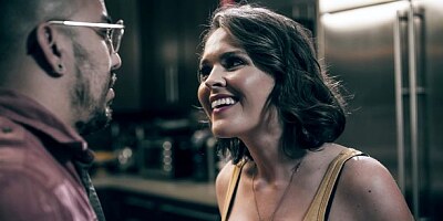 Big-boobed brunette Krissy Lynn impaled in the cowgirl pose