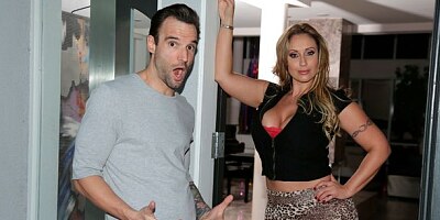 Gorgeous MILF with massive melons Eva Notty nailed in the cowgirl pose