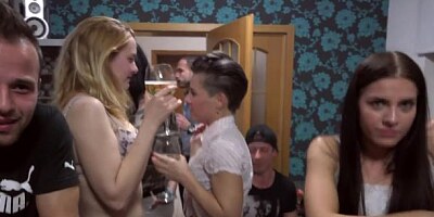 Beautiful young girls are sucking and fucking with pleasure