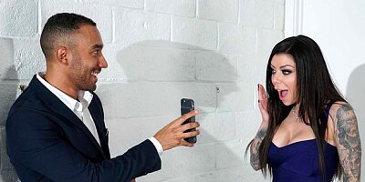 Tattooed MILF with massive tits Karma RX fucked by a big black dong