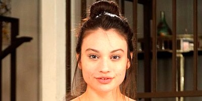 Beautiful and talented teen Liv Wild is sucking on the knees