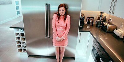 Sensual redhead chick Amber Addis fucked by a huge boner