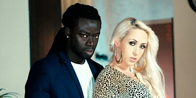 Big black lover is having fun with a white angel Christina Shine