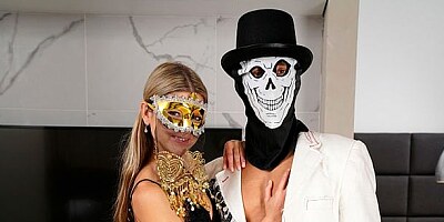 Miniature teen in black lingerie Gina Gerson fucked from behind