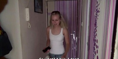 Sweet and miniature angel jumps on a big dick in POV mode