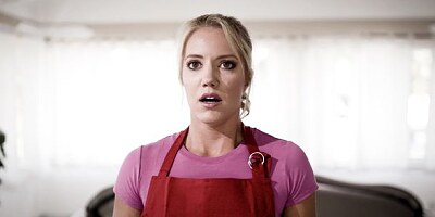 Pretty slutty blonde Candice Dare is trying intensive double penetration