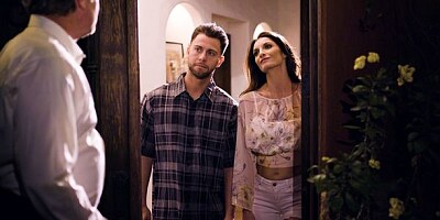 Beautiful MILF with big tits Silvia Saige fucked by two men