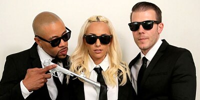 Hot blonde Hime Marie got her holes fucked by two big cocks