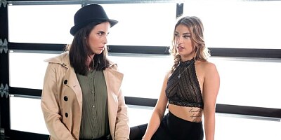 Beautiful hotties Casey Calvert and Kristen Scott are fucking during the workout