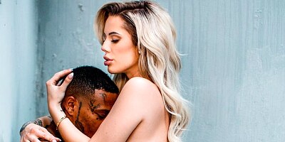 Sex-addicted white babe Luna Skye and a giant black dick