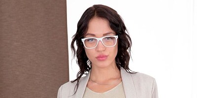 Fucking sexy nerdy brunette