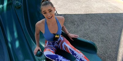 Sensual hottie with round bottom Kenzie Madison fucked from behind