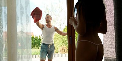 Lustful brunette Kate Rich nicely screwed in the doggy style pose