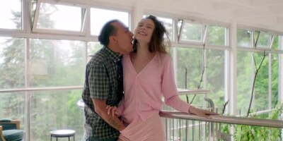 Sensual curly-haired angel Sofi Smile is sucking like a pro