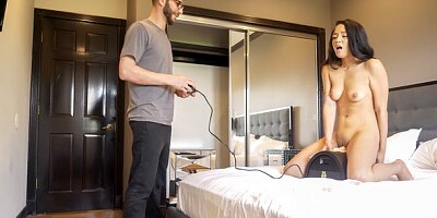 Slender babe with big tits Maya Bijou fucked hard on the first date