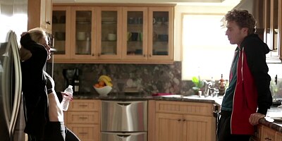 A hot blonde that has a nice pussy is getting fucked on the bed