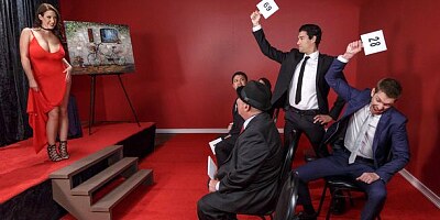 The awesome FMM action with a big-boobed MILF Angela White