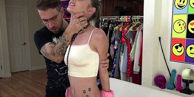 Sweet and innocent teen Kyler Quinn likes hardcore dick riding