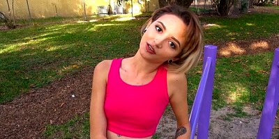 Seduced young girlfriend Lola Fae fucks with a lucky driver