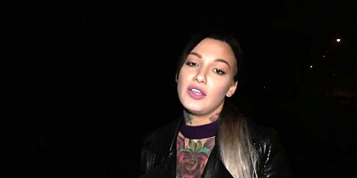 Lovely tattooed chick Adel Asanty nicely fucked in the doggy style pose