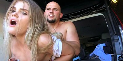 Beauty blonde babe Brooke Karter likes his long and hard boner