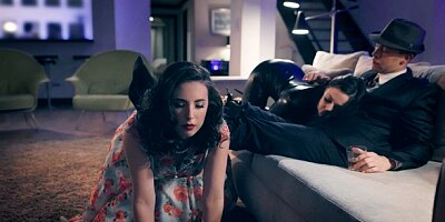 Two rich models Whitney Wright and Casey Calvert fuck with a producer