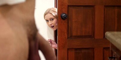 Lovely young blonde Emma Starletto feels his long dick inside