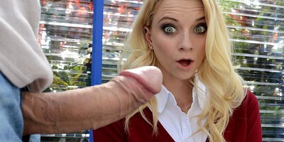 Amazing blonde hottie Riley Star nicely fucked by a massive boner