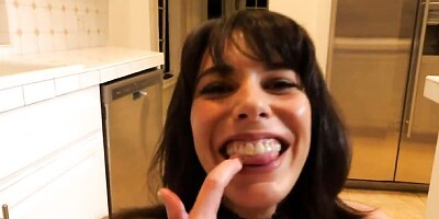 Playful brunette Lexi Foxy is enjoying his massive cock so much