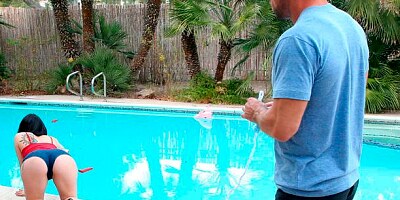 Big-breasted brunette Mandy Muse screwed in the cowgirl pose