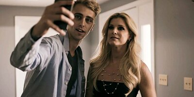 Sweet MILF with small tits India Summer takes a huge young cock