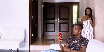 Playful busty ebony Sarah Banks looks good with a big black cock inside