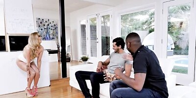 Two black athletes are fucking an innocent white babe Karla Kush