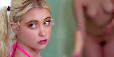 Three chicks Jenna Sativa, Chloe Cherry and Vienna Black are having a sweet 3some