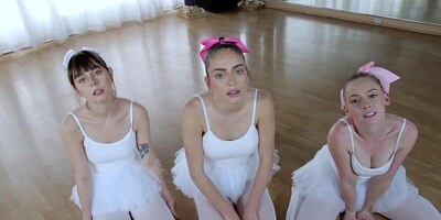 Ballerinas Ashly Anderson, Shae Celestine and Athena Rayne are getting fucked