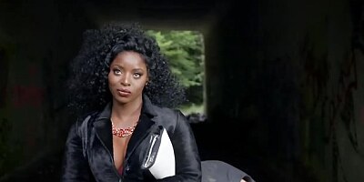 Busty ebony Jasmine Webb penetrated hard by a huge white cock