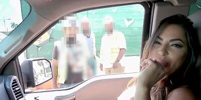 Busty hottie with massive bottom Julianna Vega fucked in the garden